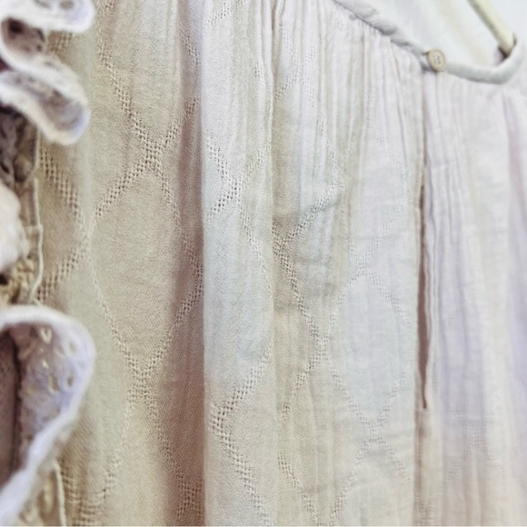 Masscob CATARINA - White Loose-fit cotton blouse with round neck Small - Picture 15 of 16